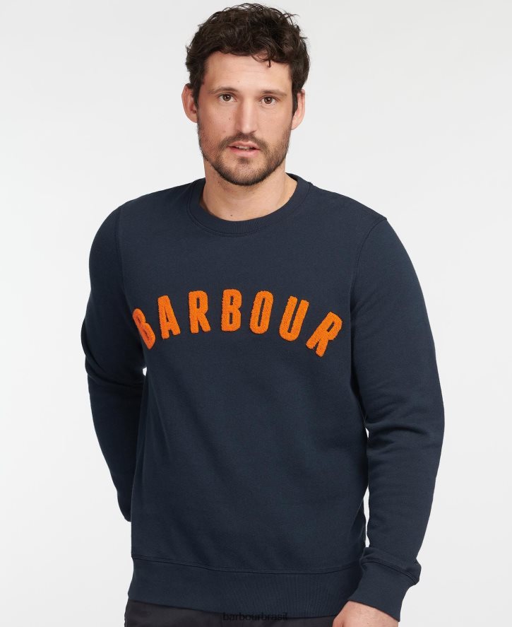 roupas Barbour moletom com logotipo de preparação marinha homens NH44421006