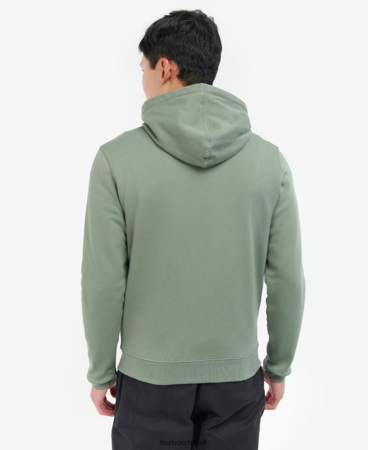 roupas Barbour moletom com zíper wallington Margarida cinzenta homens NH44421051