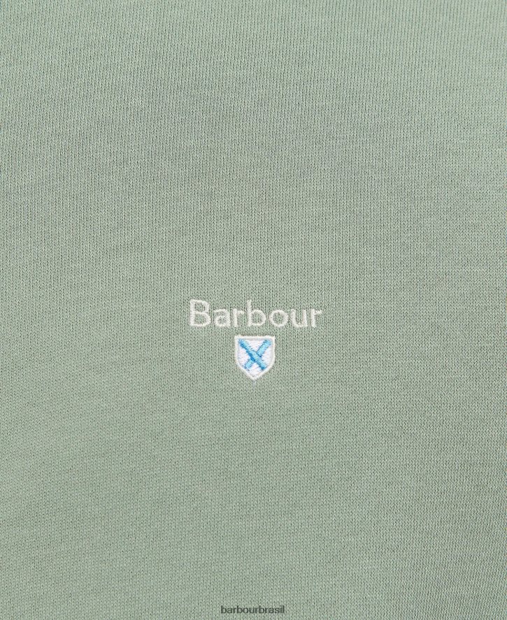 roupas Barbour moletom com zíper wallington Margarida cinzenta homens NH44421051