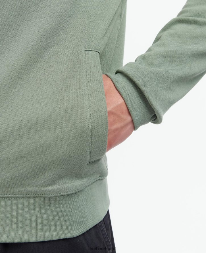 roupas Barbour moletom com zíper wallington Margarida cinzenta homens NH44421051