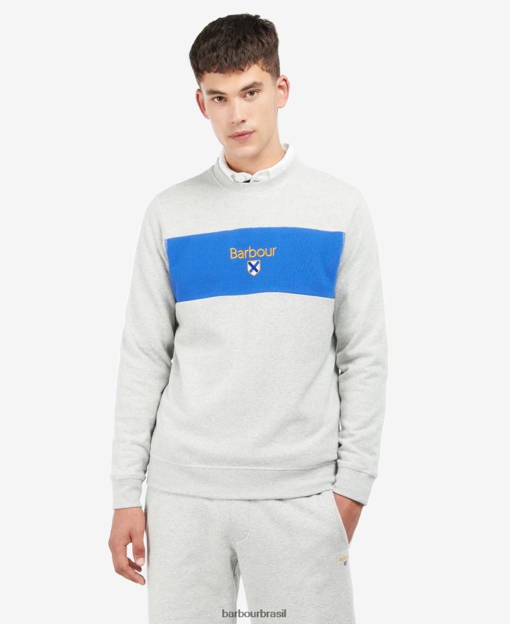 roupas Barbour moletom da tripulação do painel de honra neutro homens NH44421049