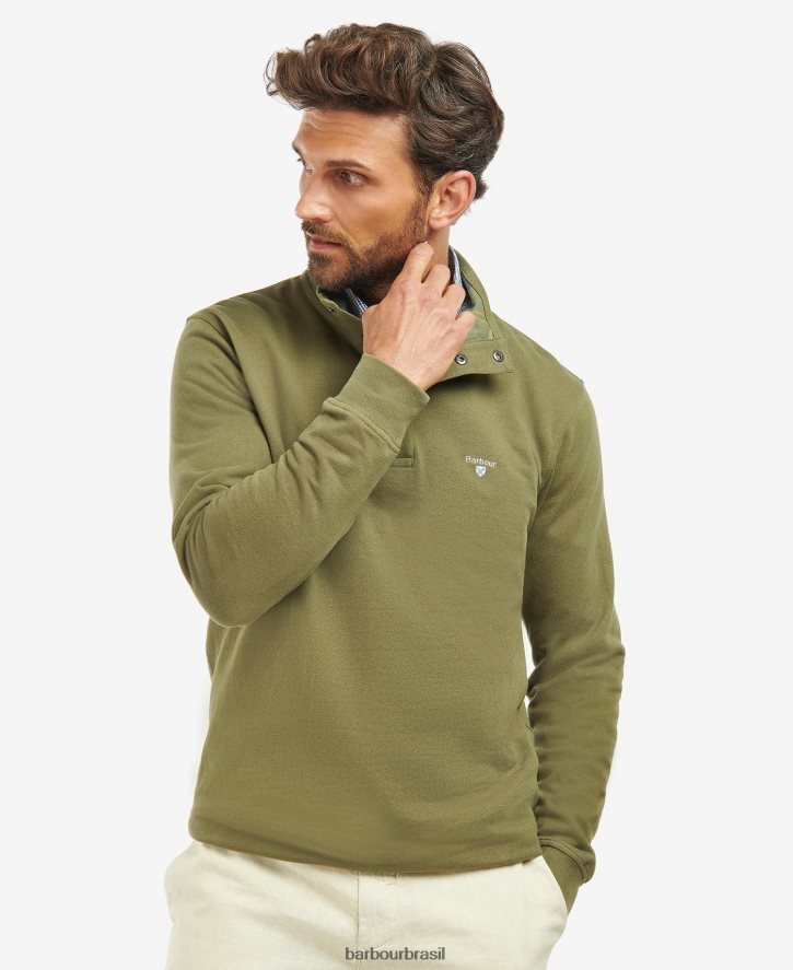 roupas Barbour moletom egglescliff hera verde homens NH4442977