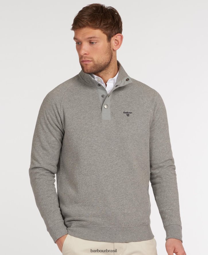 roupas Barbour moletom meia pressão marinha homens NH4442982