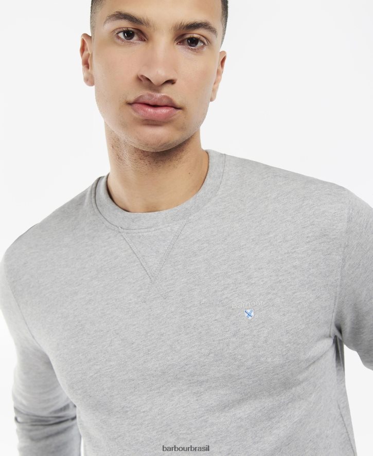 roupas Barbour ridsdale moletom gola careca preto homens NH44421012