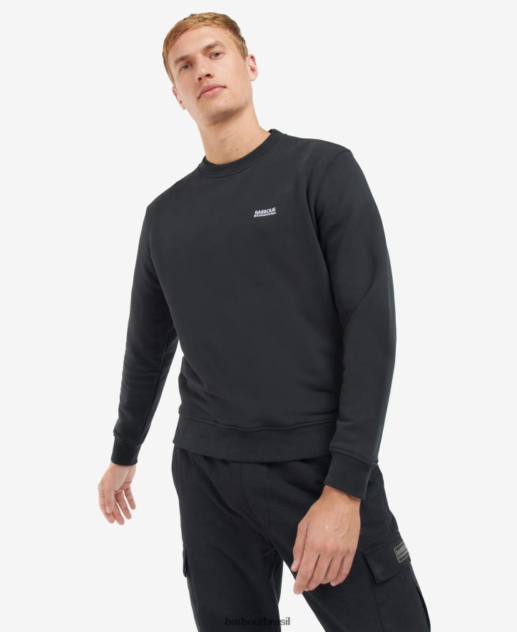 roupas Barbour suéter gola redonda roadster areia de cavalaria homens NH44421066