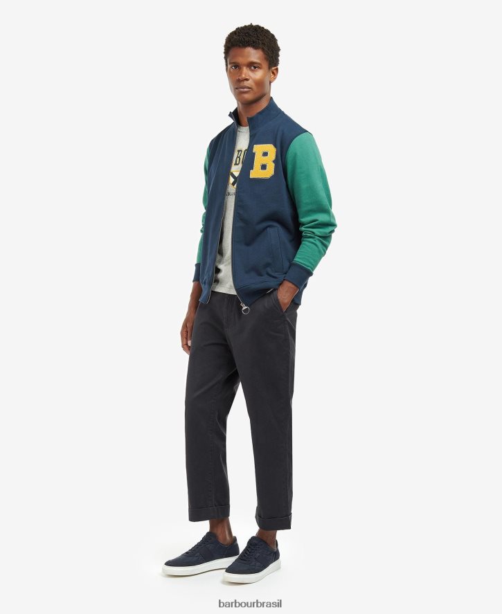 roupas Barbour jaqueta letterman northgate marinho clássico homens NH44421016