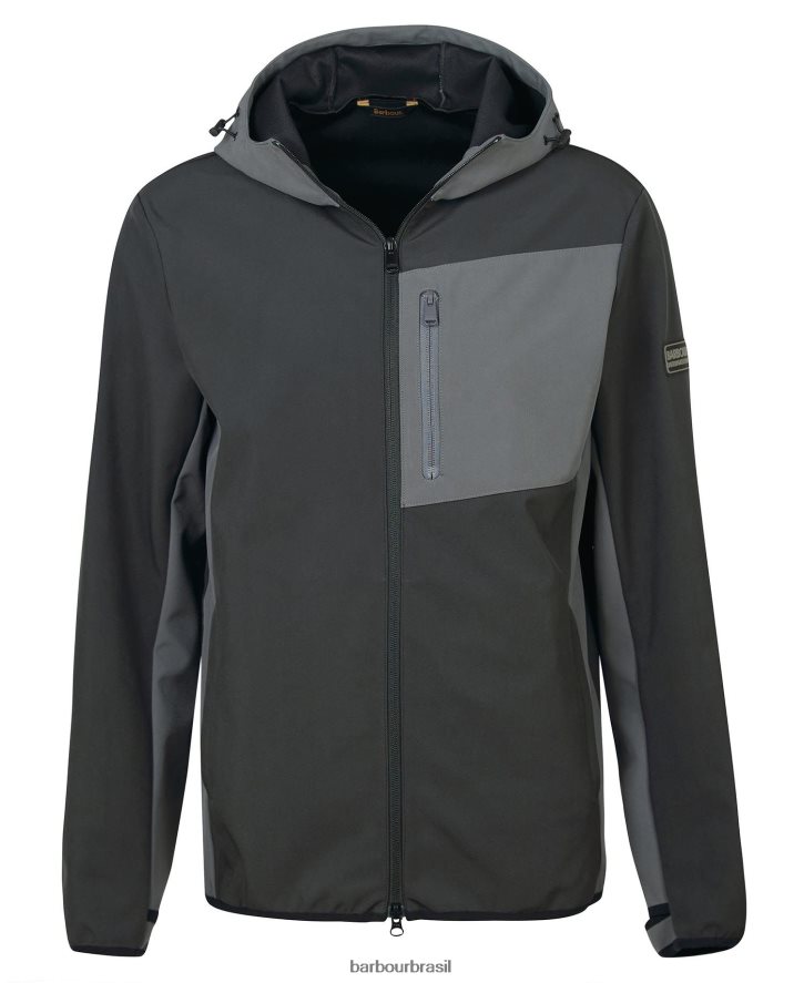 roupas Barbour jaqueta mercian shell & fleece preto clássico homens NH44421134