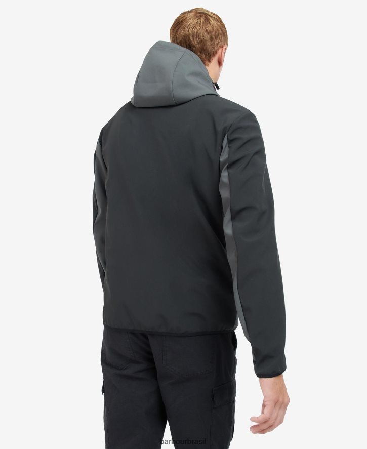 roupas Barbour jaqueta mercian shell & fleece preto clássico homens NH44421134