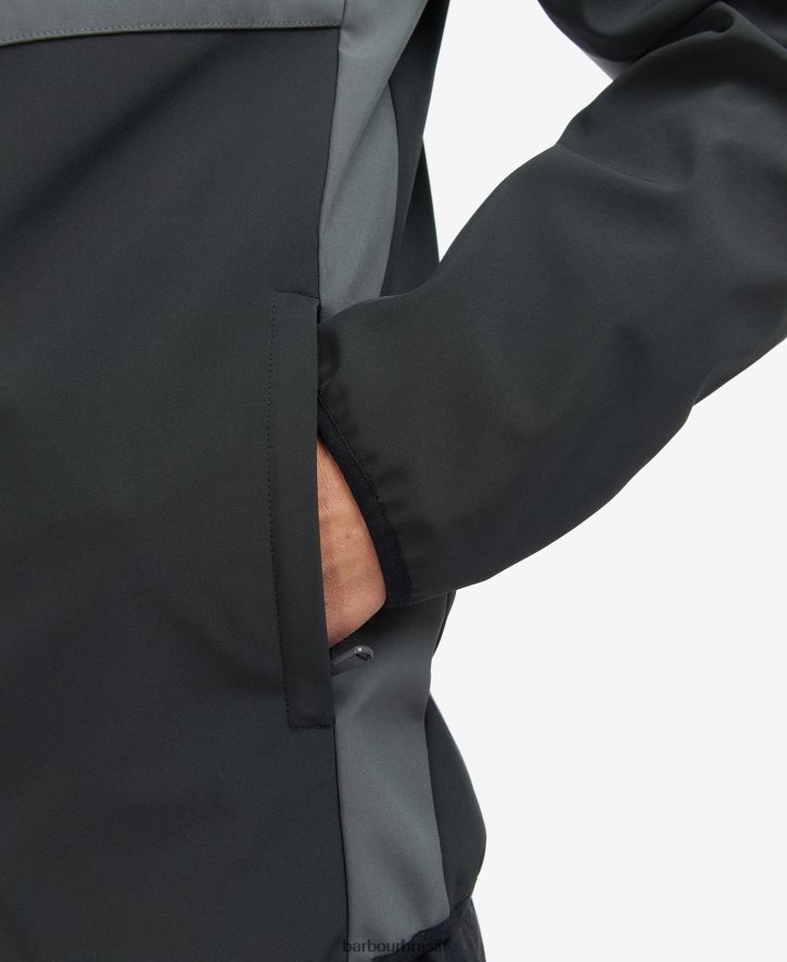 roupas Barbour jaqueta mercian shell & fleece preto clássico homens NH44421134