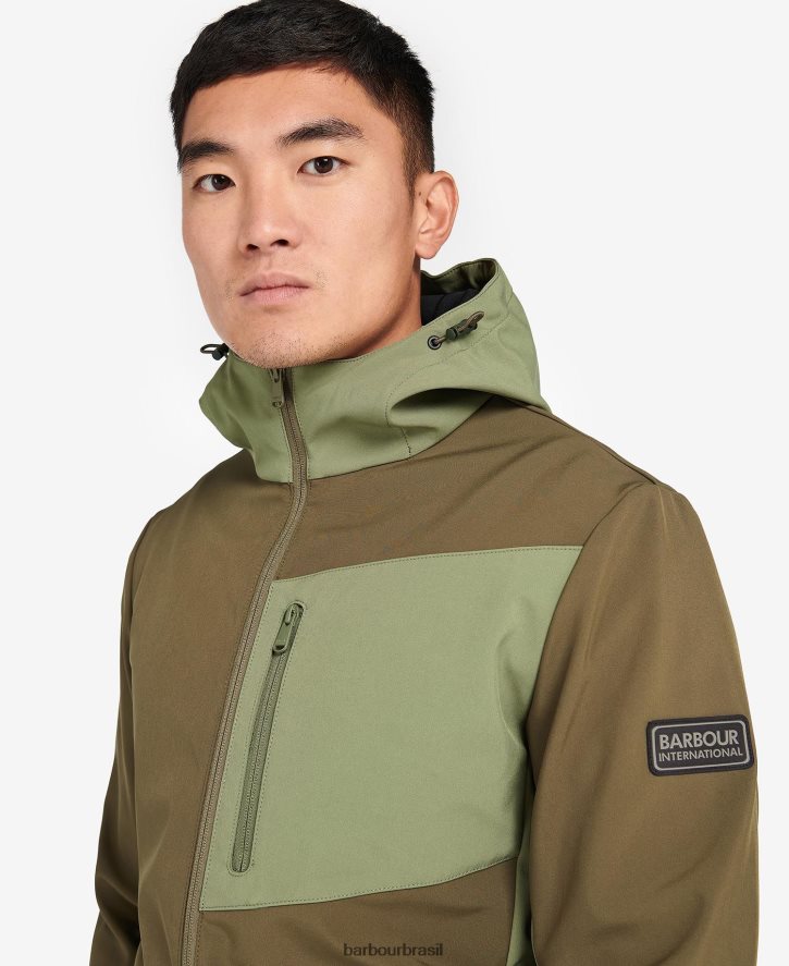 roupas Barbour jaqueta mercian shell & fleece preto clássico homens NH44421135