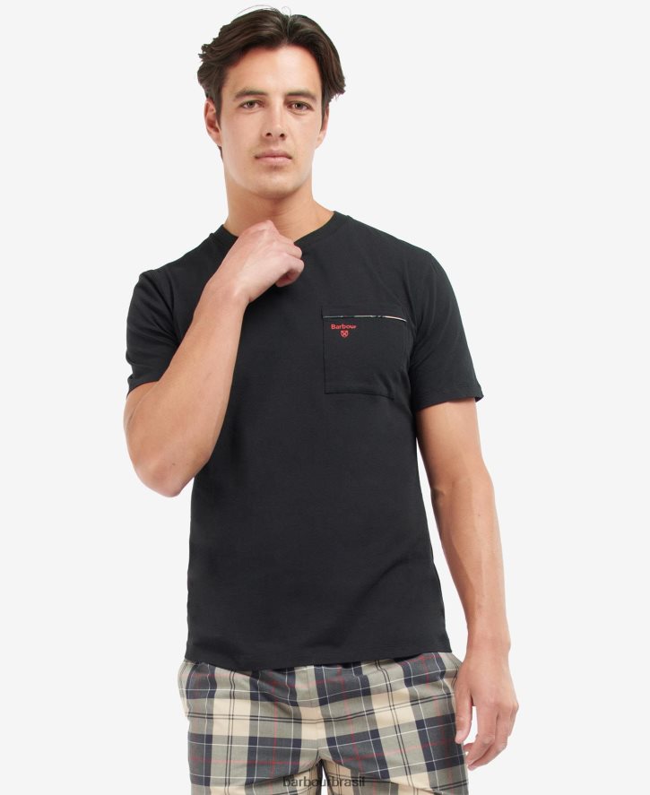 roupas Barbour conjunto de pijama de baile tartã marinho de verão homens NH44421240