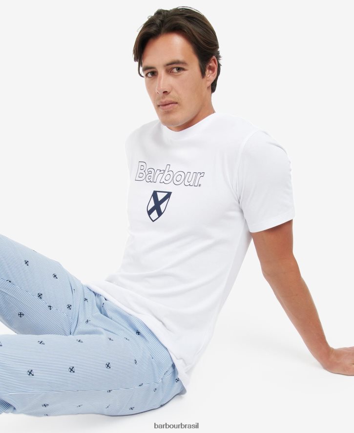 roupas Barbour conjunto de pijama de tomas azul clássico homens NH44421241