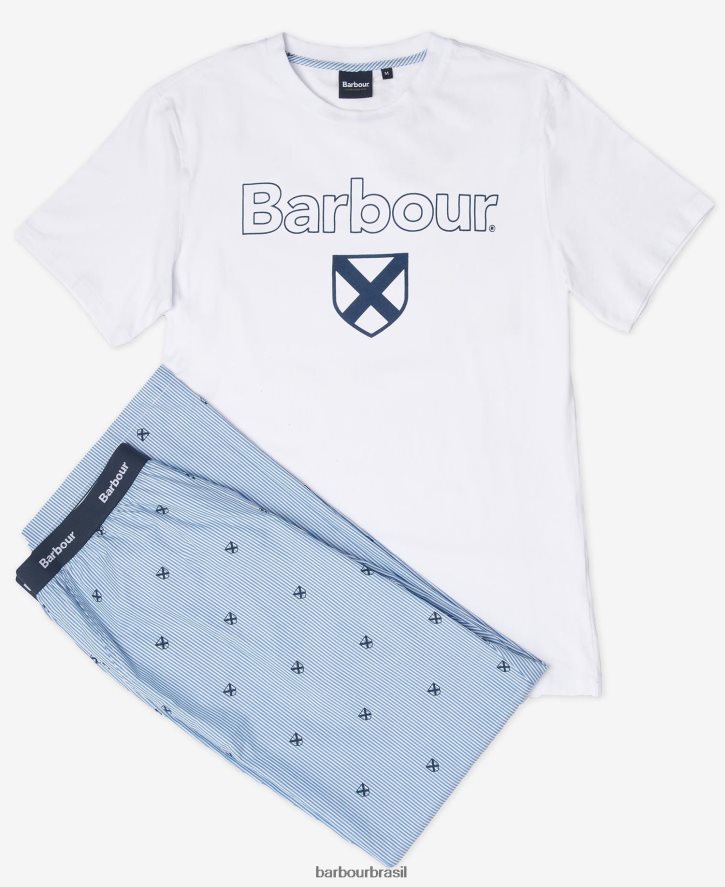 roupas Barbour conjunto de pijama de tomas azul clássico homens NH44421241