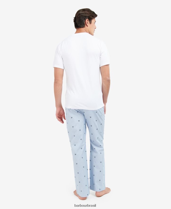 roupas Barbour conjunto de pijama de tomas azul clássico homens NH44421241