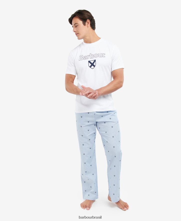 roupas Barbour conjunto de pijama de tomas azul clássico homens NH44421241