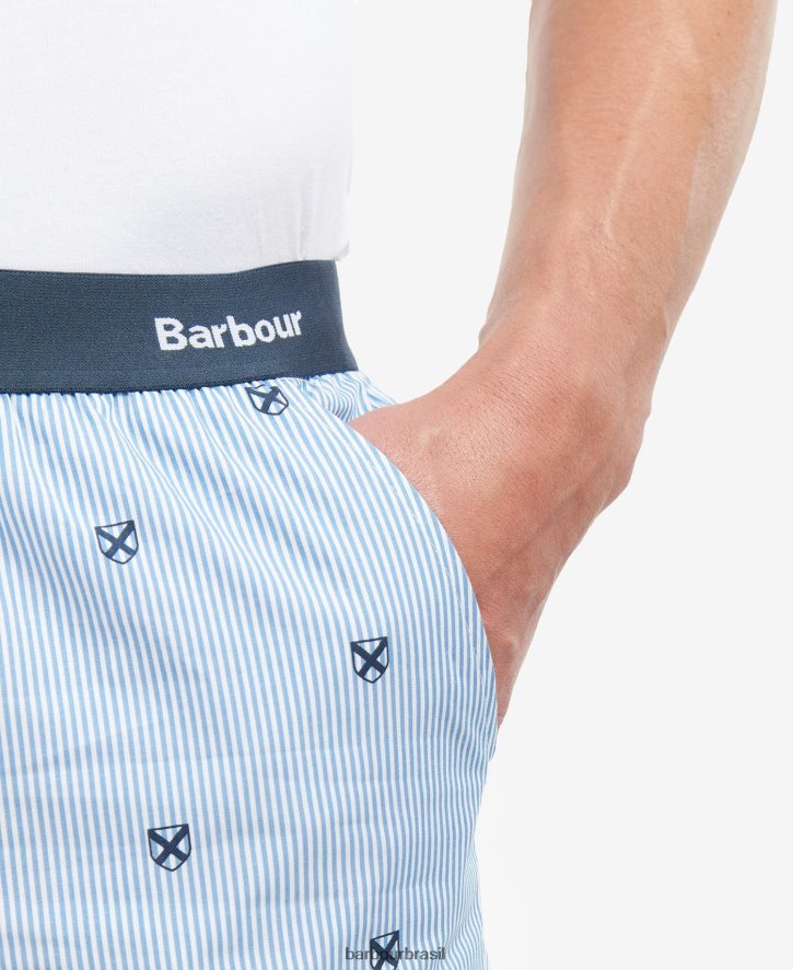 roupas Barbour conjunto de pijama de tomas azul clássico homens NH44421241