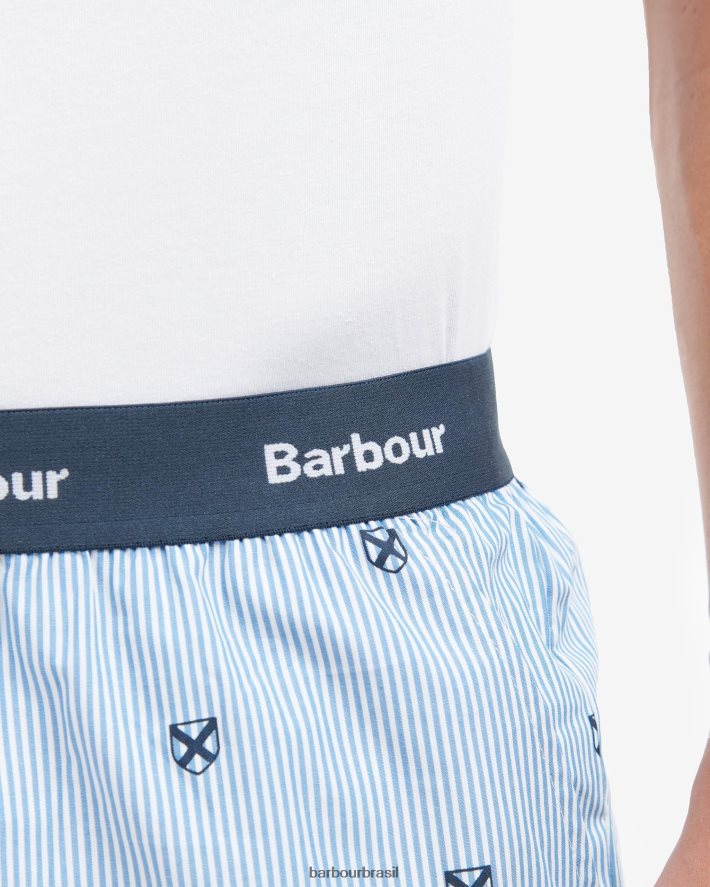 roupas Barbour conjunto de pijama de tomas azul clássico homens NH44421241