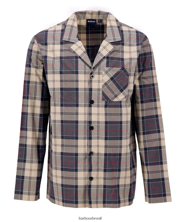 roupas Barbour conjunto pijama carlisle tartã marinho de verão homens NH44421242