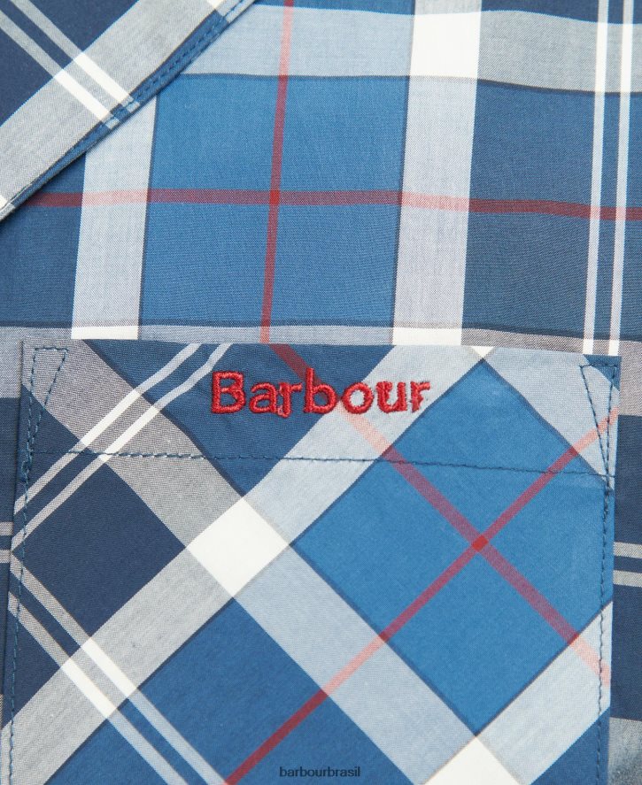 roupas Barbour conjunto pijama carlisle tartã marinho de verão homens NH44421244