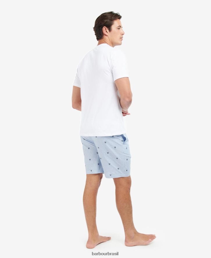 roupas Barbour conjunto pijama hilson azul clássico homens NH44421239
