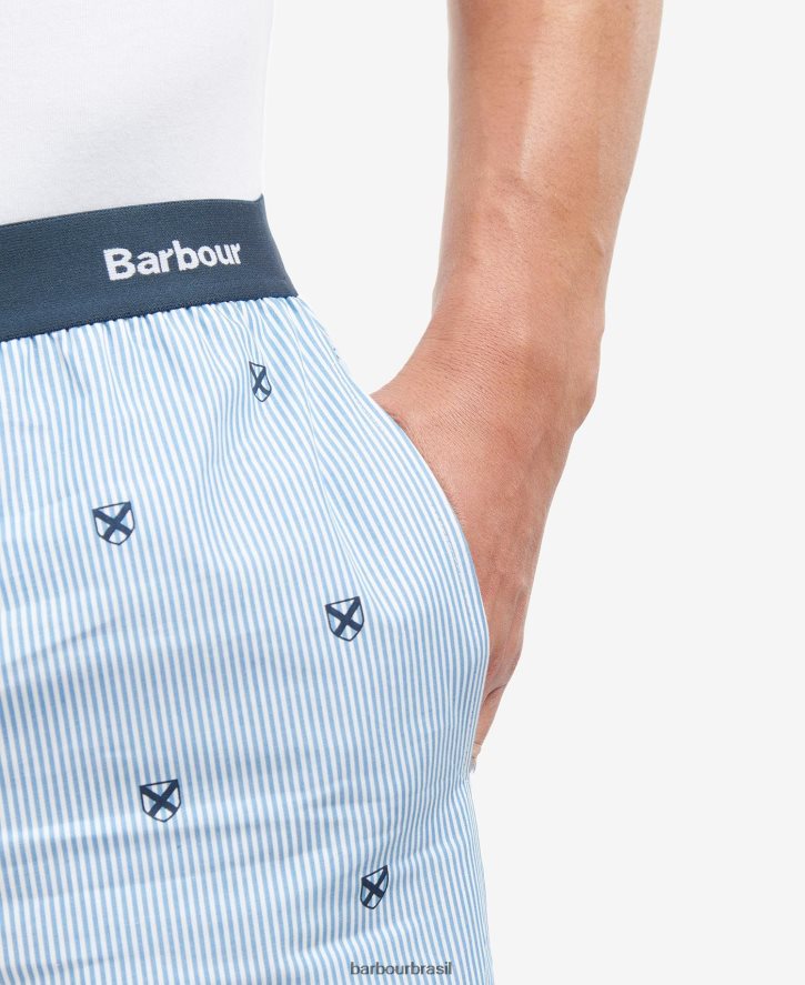roupas Barbour conjunto pijama hilson azul clássico homens NH44421239