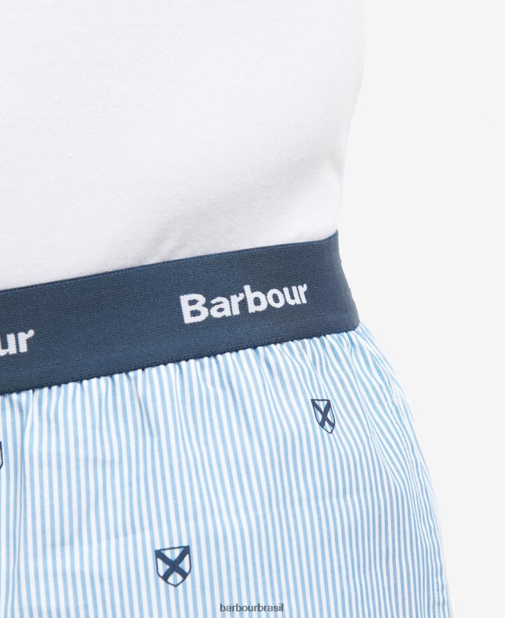 roupas Barbour conjunto pijama hilson azul clássico homens NH44421239