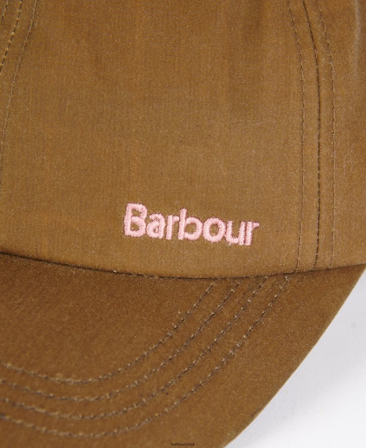 acessórios Barbour boné esportivo encerado belsay areia mulheres NH44422437