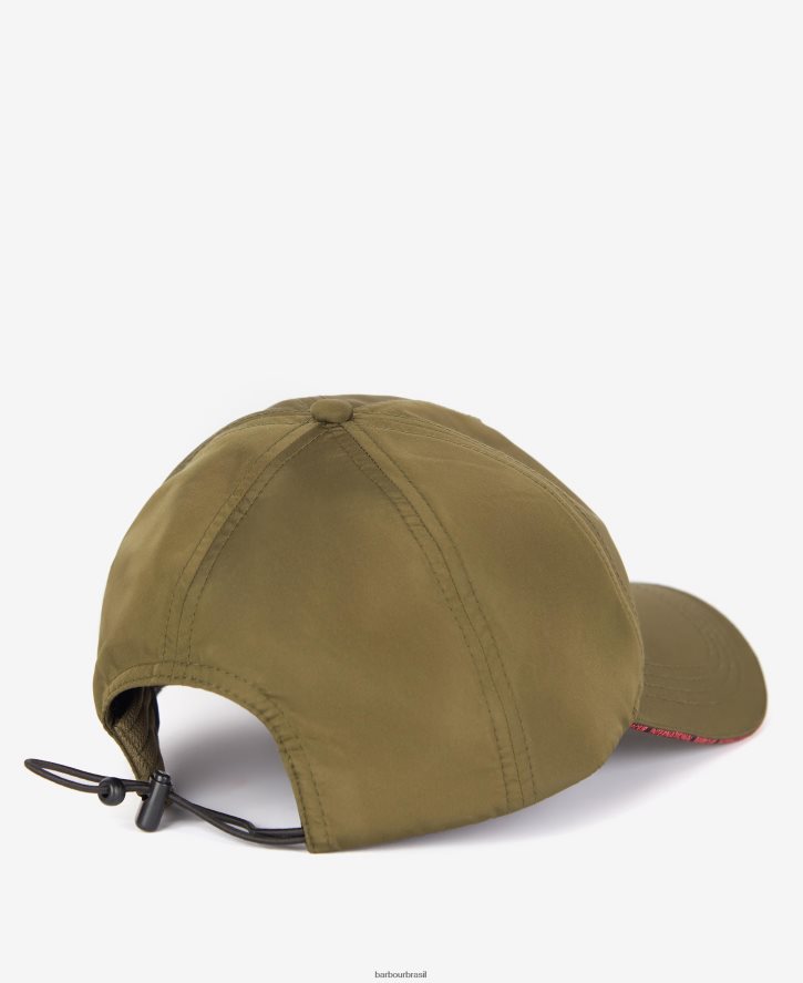 acessórios Barbour boné esportivo magna palmeira verde mulheres NH44422433