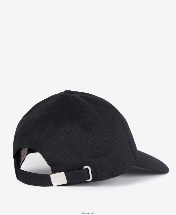 acessórios Barbour boné esportivo olivia preto clássico mulheres NH44422430