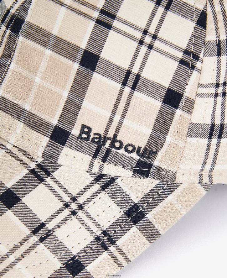 acessórios Barbour boné esportivo rosie tartan trincheira/marinha mulheres NH44422429