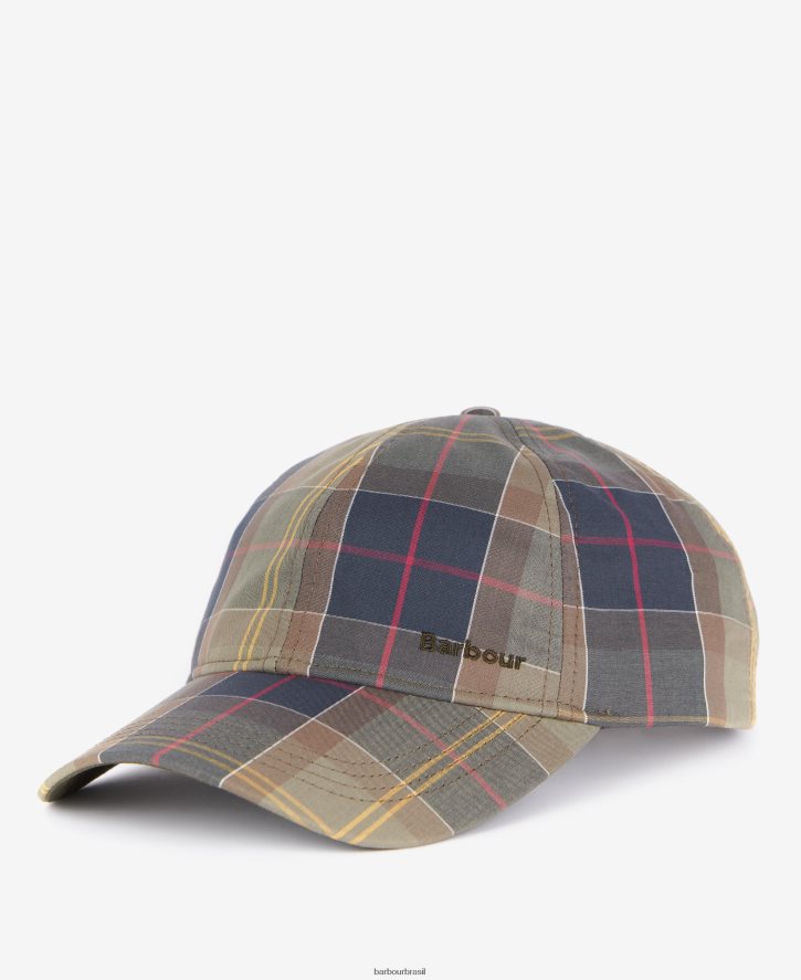 acessórios Barbour boné esportivo rosie tartan trincheira/marinha mulheres NH44422438
