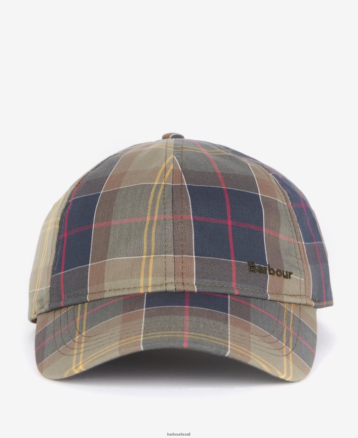 acessórios Barbour boné esportivo rosie tartan trincheira/marinha mulheres NH44422438