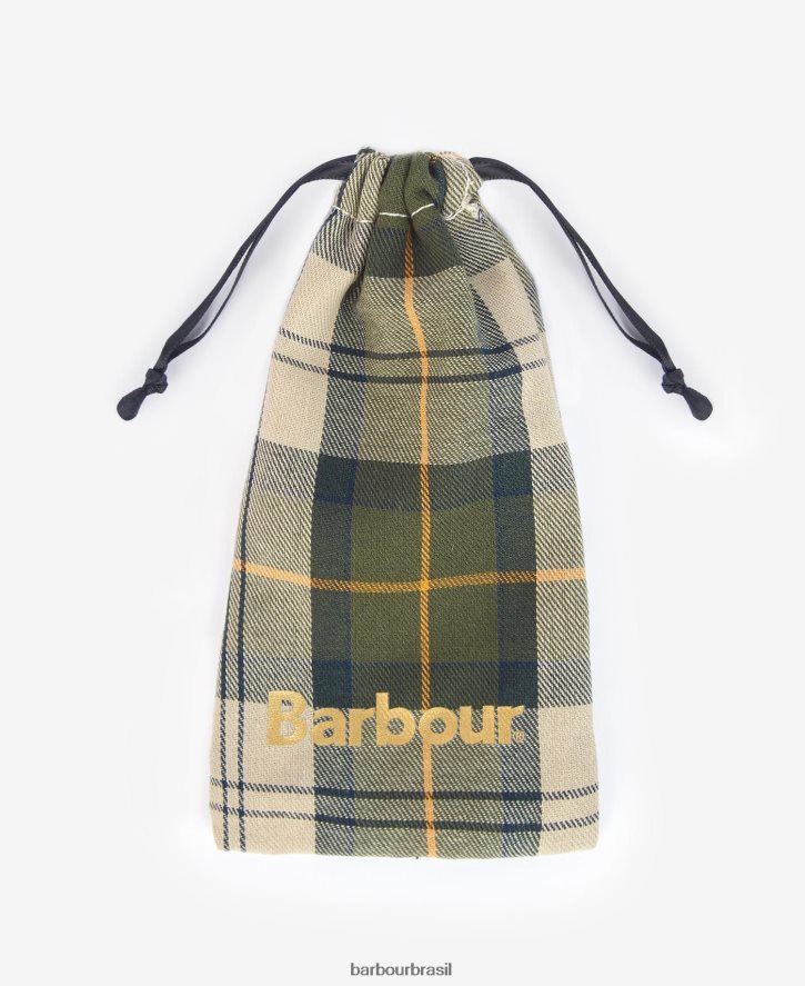 acessórios Barbour para seu conjunto de presente de bugigangas de perfume tartã verde mulheres NH44422413