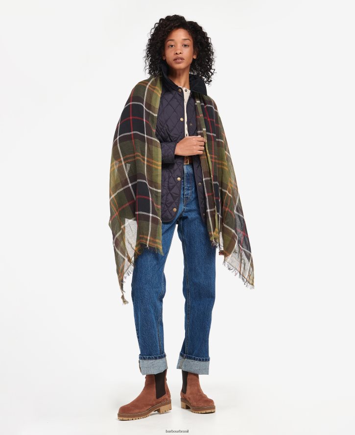 acessórios Barbour envoltório christie tartan clássico mulheres NH44422446