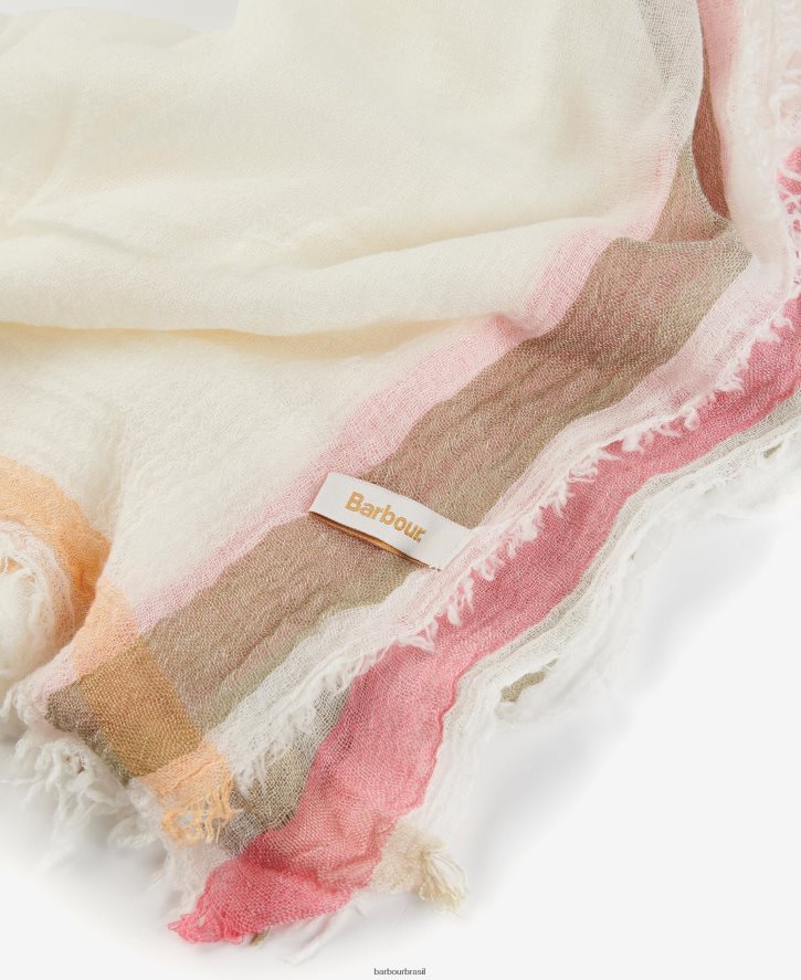 acessórios Barbour envoltório de verificação de borda blackett yarrow/multi mulheres NH44422463
