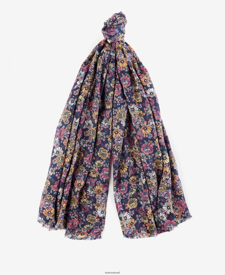 acessórios Barbour lenço com estampa floral retrô clássico multi mulheres NH44422448