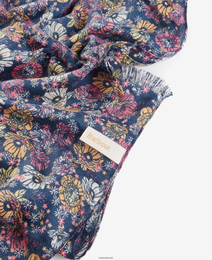 acessórios Barbour lenço com estampa floral retrô clássico multi mulheres NH44422448