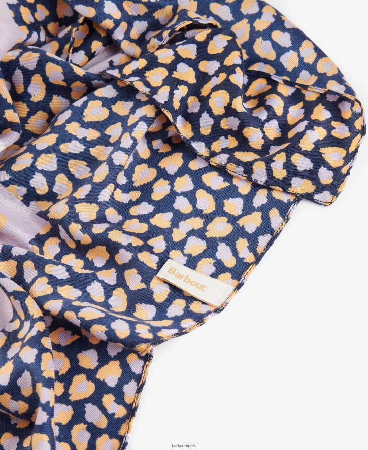 acessórios Barbour lenço de impressão animal mamão mulheres NH44422455