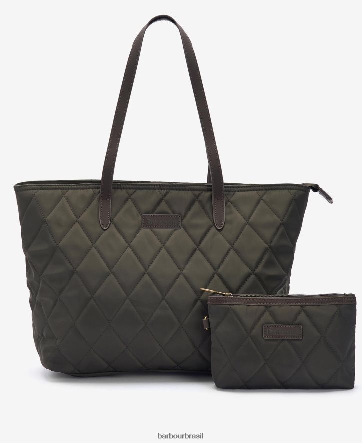 acessórios Barbour bolsa acolchoada witford marinha mulheres NH44422406