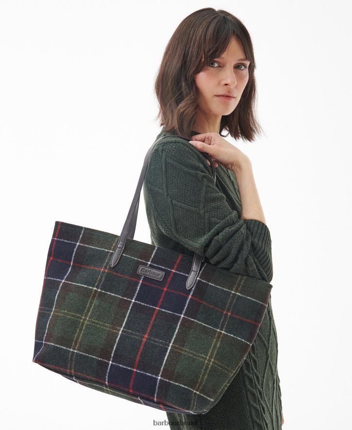 acessórios Barbour bolsa tasche witford tartan tartã clássico mulheres NH44422394