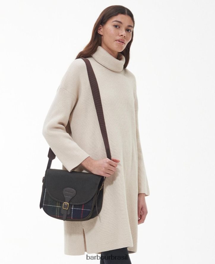 acessórios Barbour bolsa transversal xadrez tartã clássico mulheres NH44422408