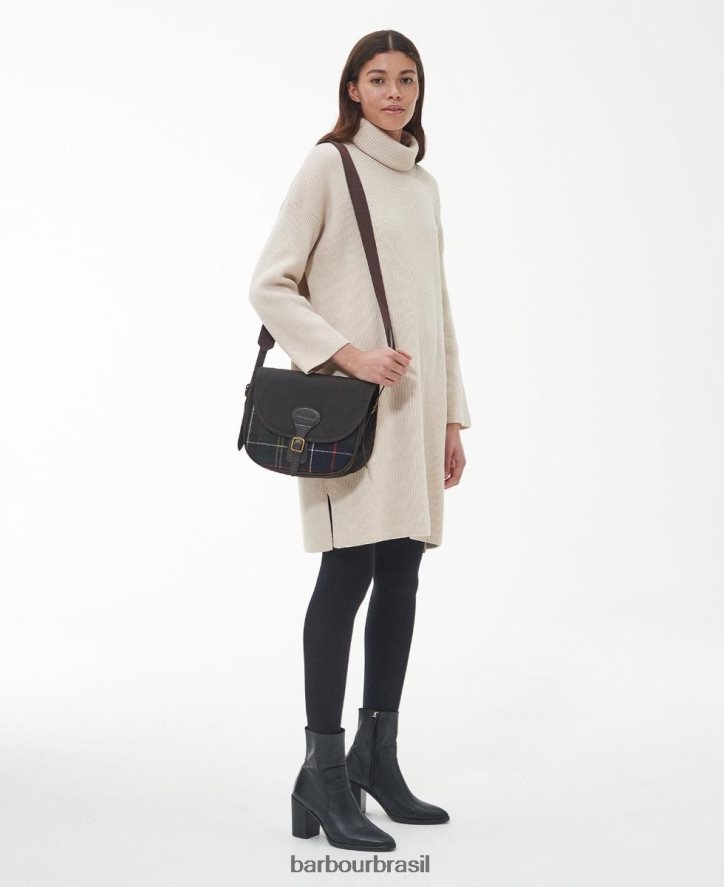 acessórios Barbour bolsa transversal xadrez tartã clássico mulheres NH44422408