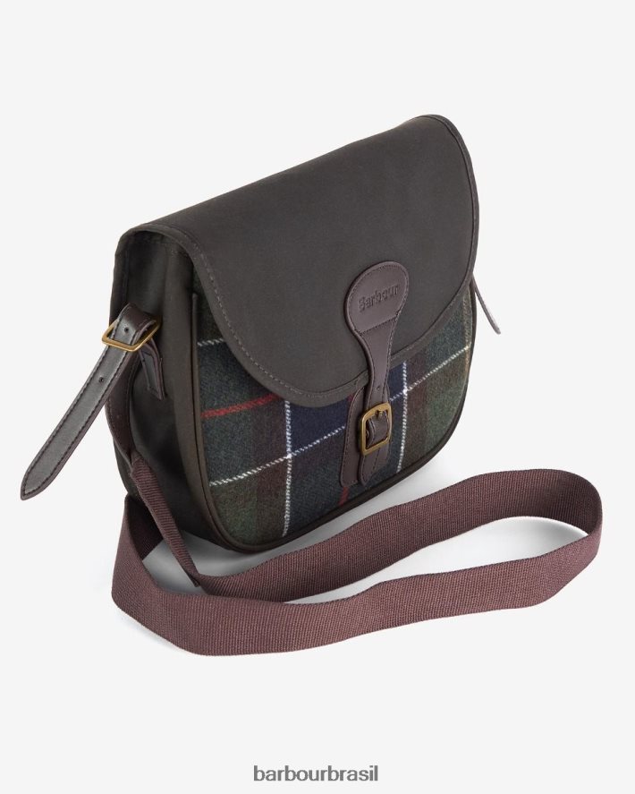 acessórios Barbour bolsa transversal xadrez tartã clássico mulheres NH44422408