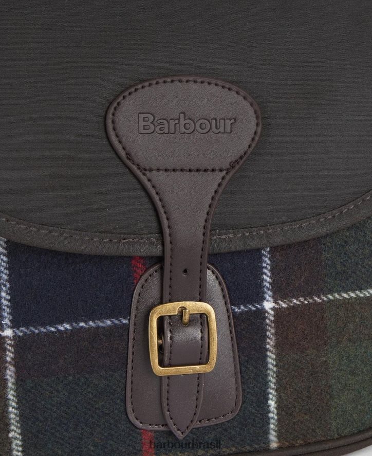 acessórios Barbour bolsa transversal xadrez tartã clássico mulheres NH44422408
