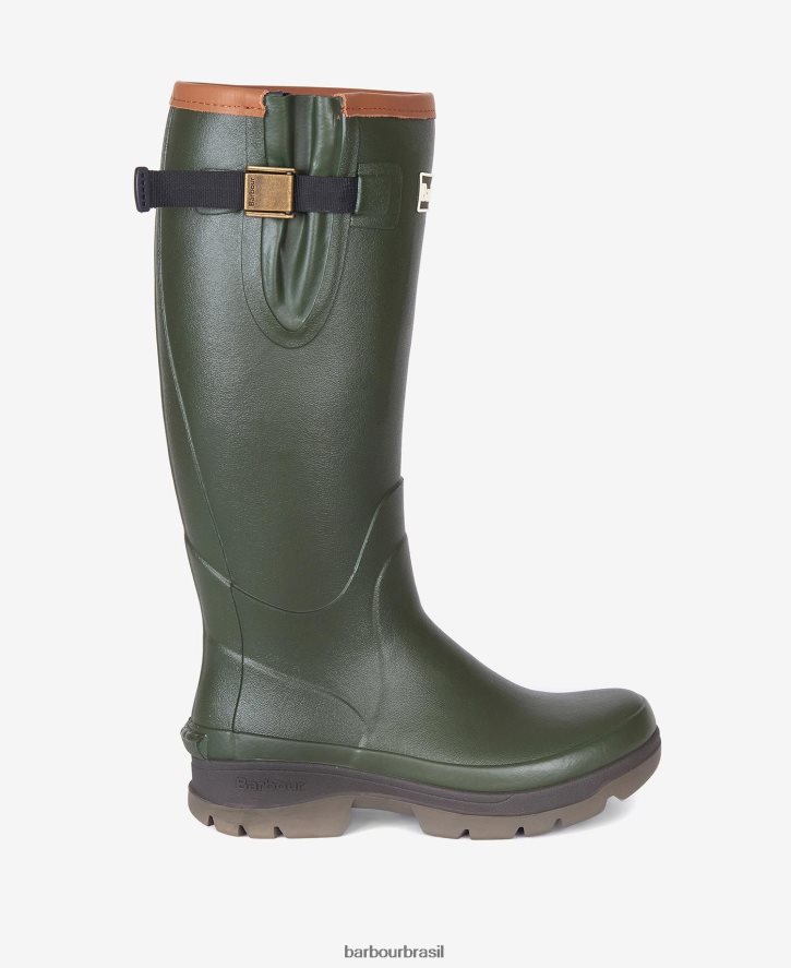 calçados Barbour Wellingtons de tempestade Oliva mulheres NH44422154