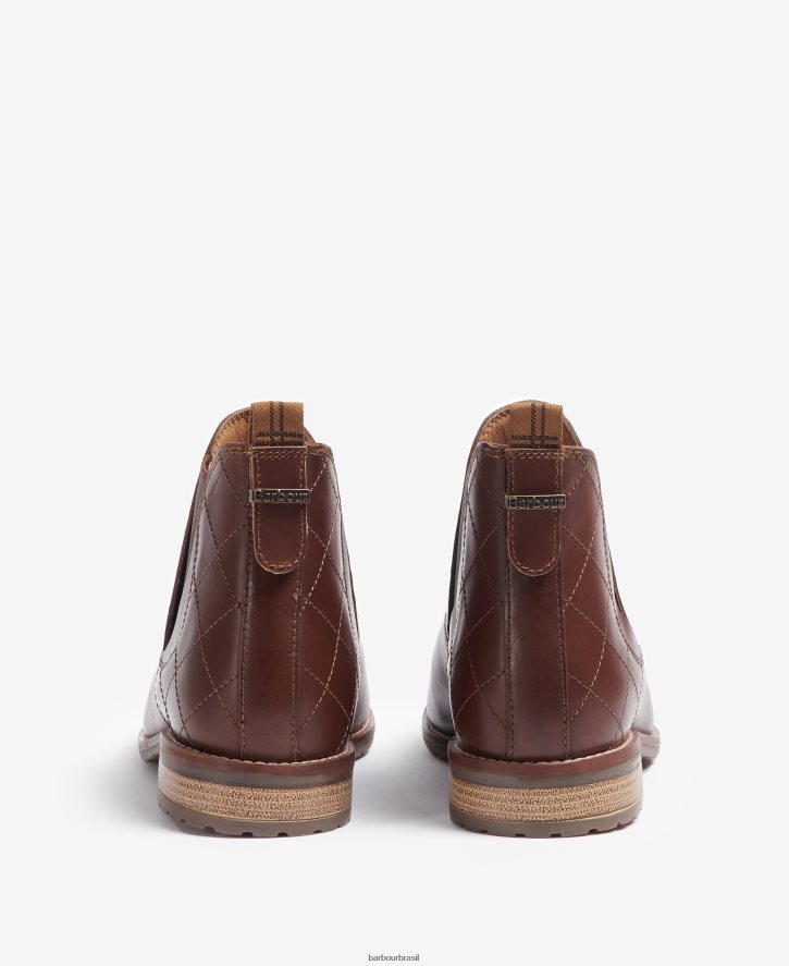 calçados Barbour bota chelsea com detalhe de diamante camelia preto clássico mulheres NH44422087