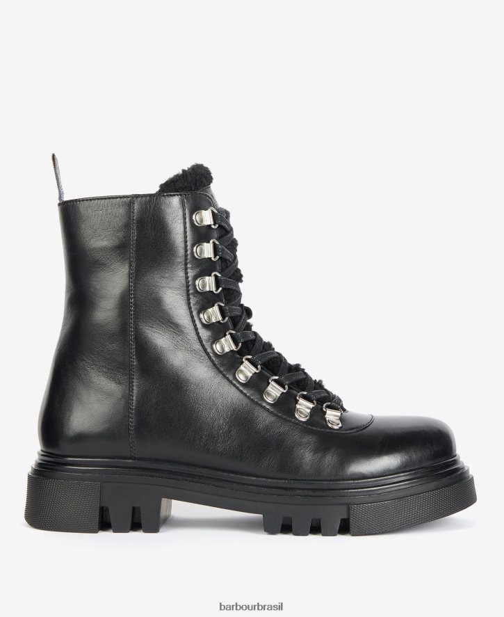 calçados Barbour botas cifradas preto mulheres NH44422071