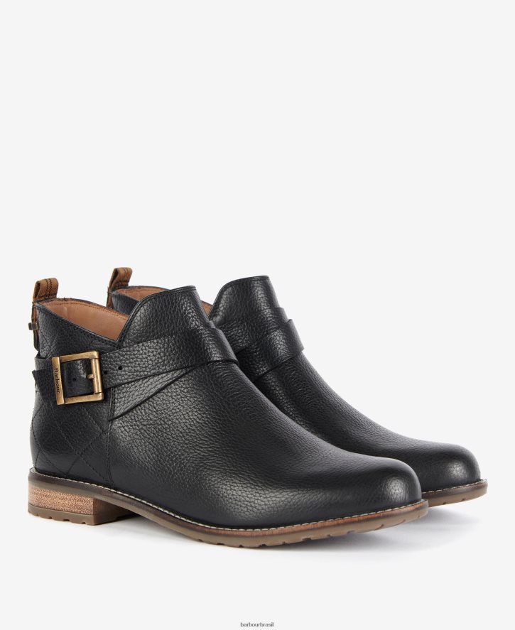 calçados Barbour botas de cinto darlene preto clássico mulheres NH44422078