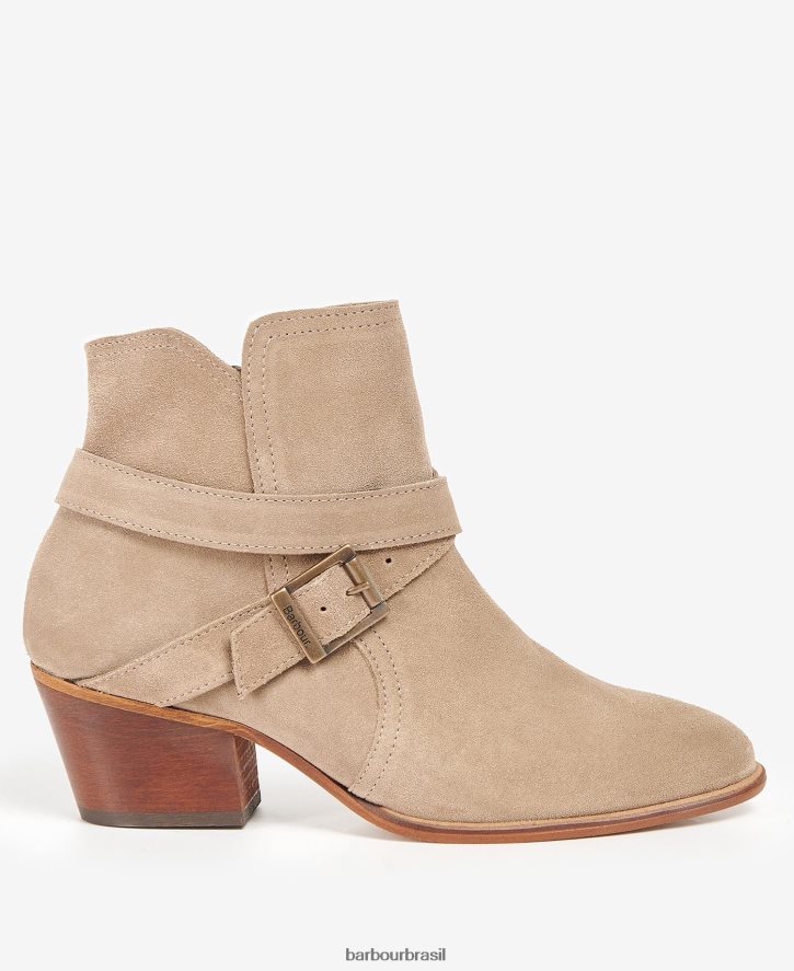 calçados Barbour botas nives camurça taupe mulheres NH44422055