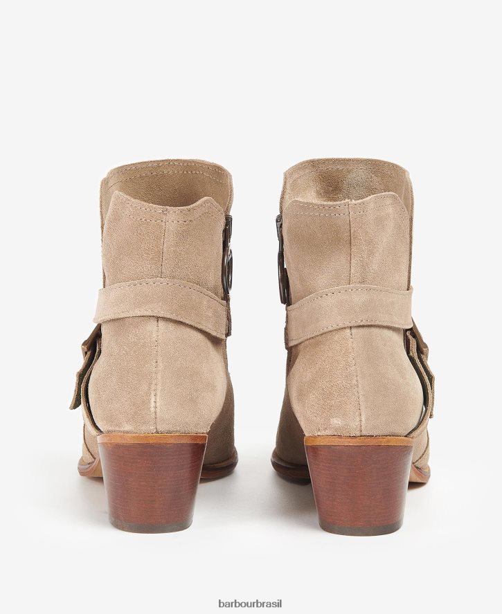 calçados Barbour botas nives camurça taupe mulheres NH44422055